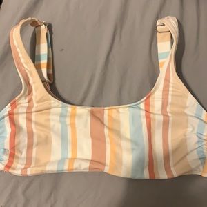 Pastel striped bikini top, size Large, Target
